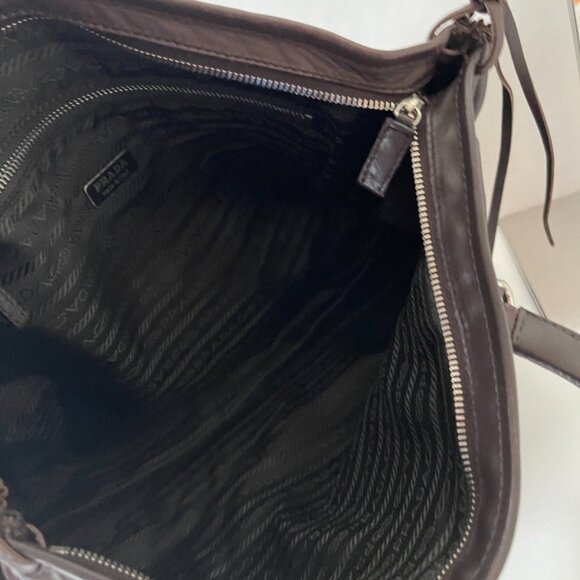 Prada Brown Leather Handbag (48741) - Picture 7 of 11